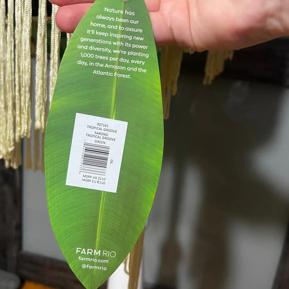 Anthropologie Farm Rio Tropical Groove Beach Wrap Boho One Size NWT - Picture 5 of 10